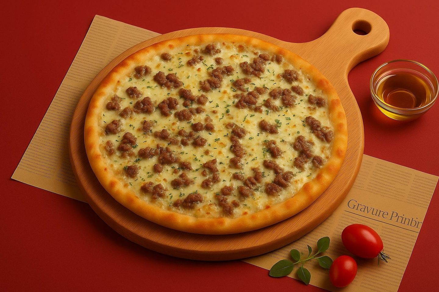 Baladi Sausage With Cheese - Mashrooh Large Size Thin Dough
