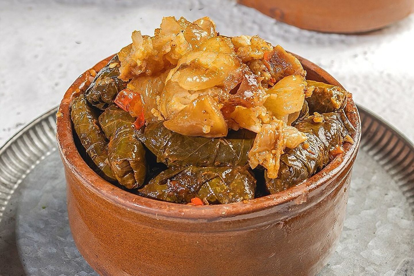 طاجن كوارع - طاجن كوارع بورق العنب