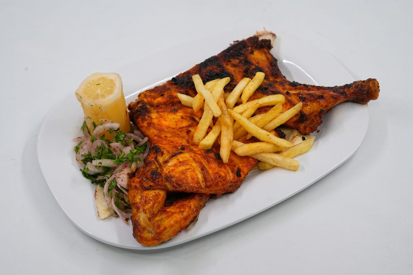 دجاج على الفحم - نص دجاج ساده