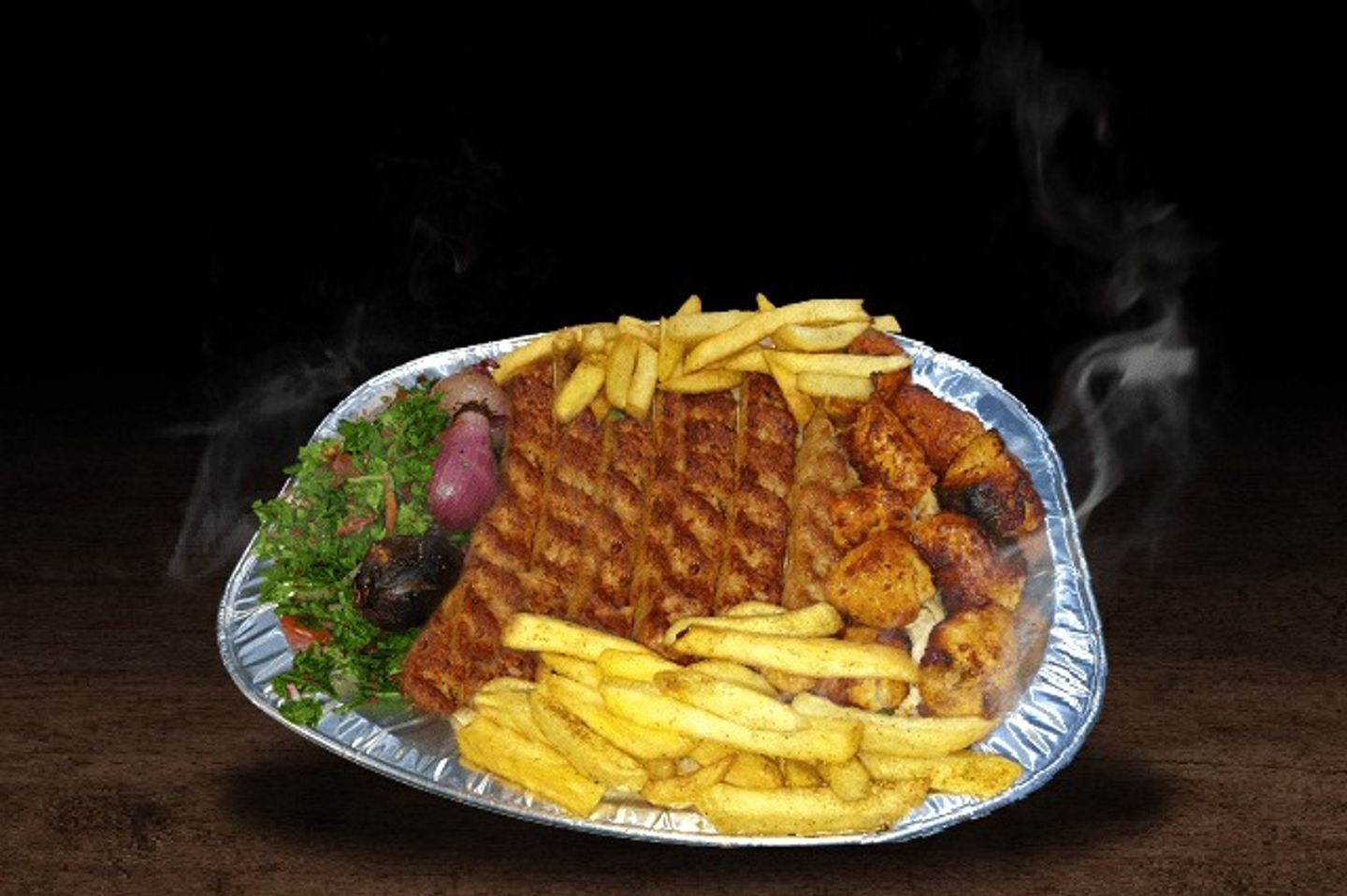 طبق مشكل دجاج - عشرة اسياخ