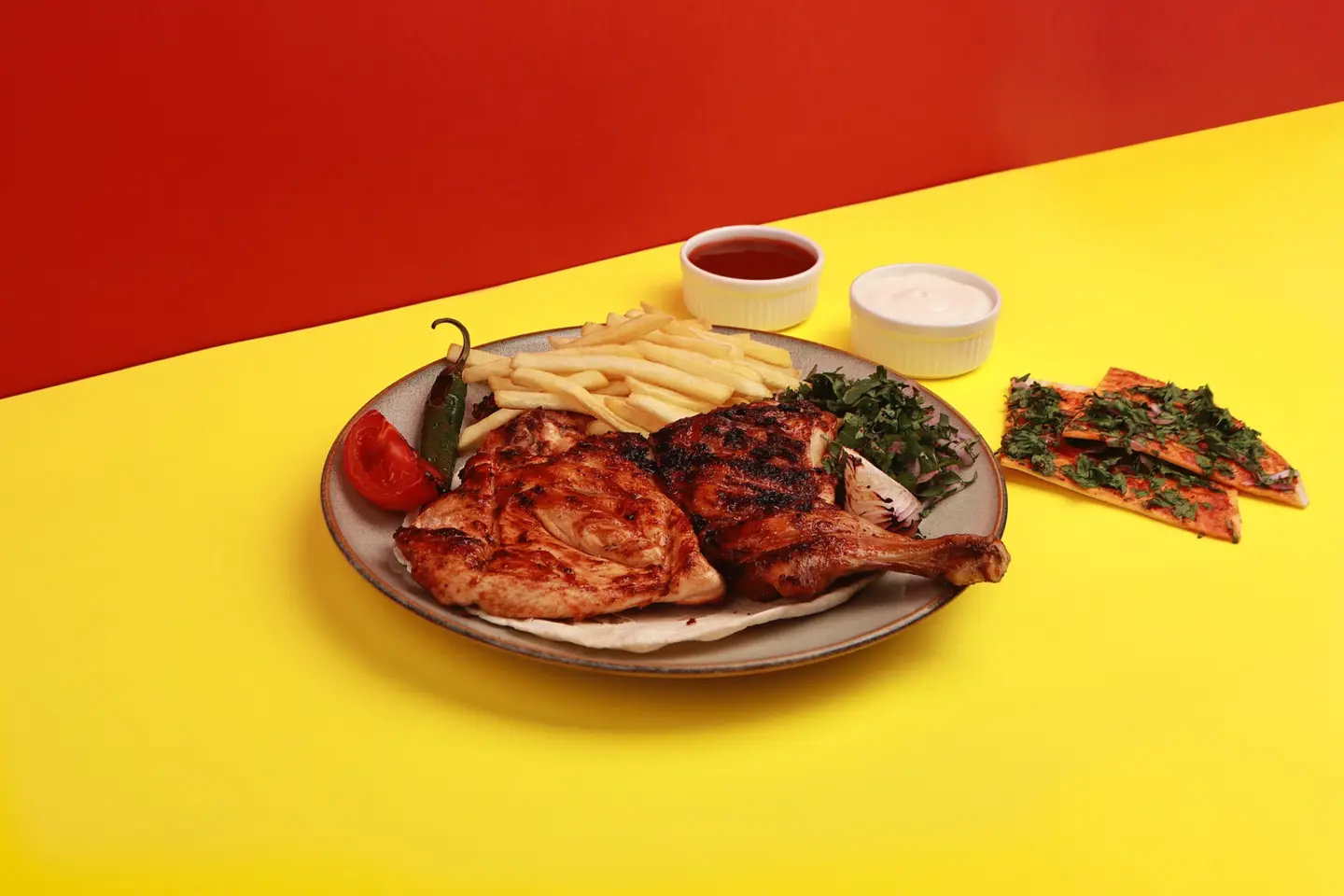 دجاج على الفحم بدون أرز - نص حبة