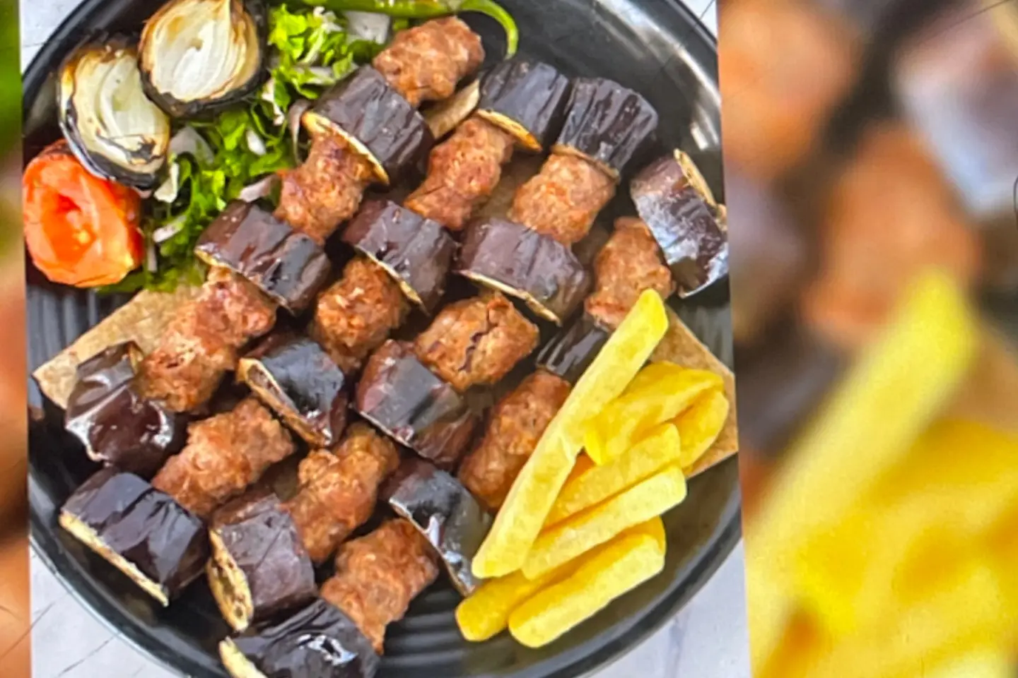 Eggplant Kebab - For One Person