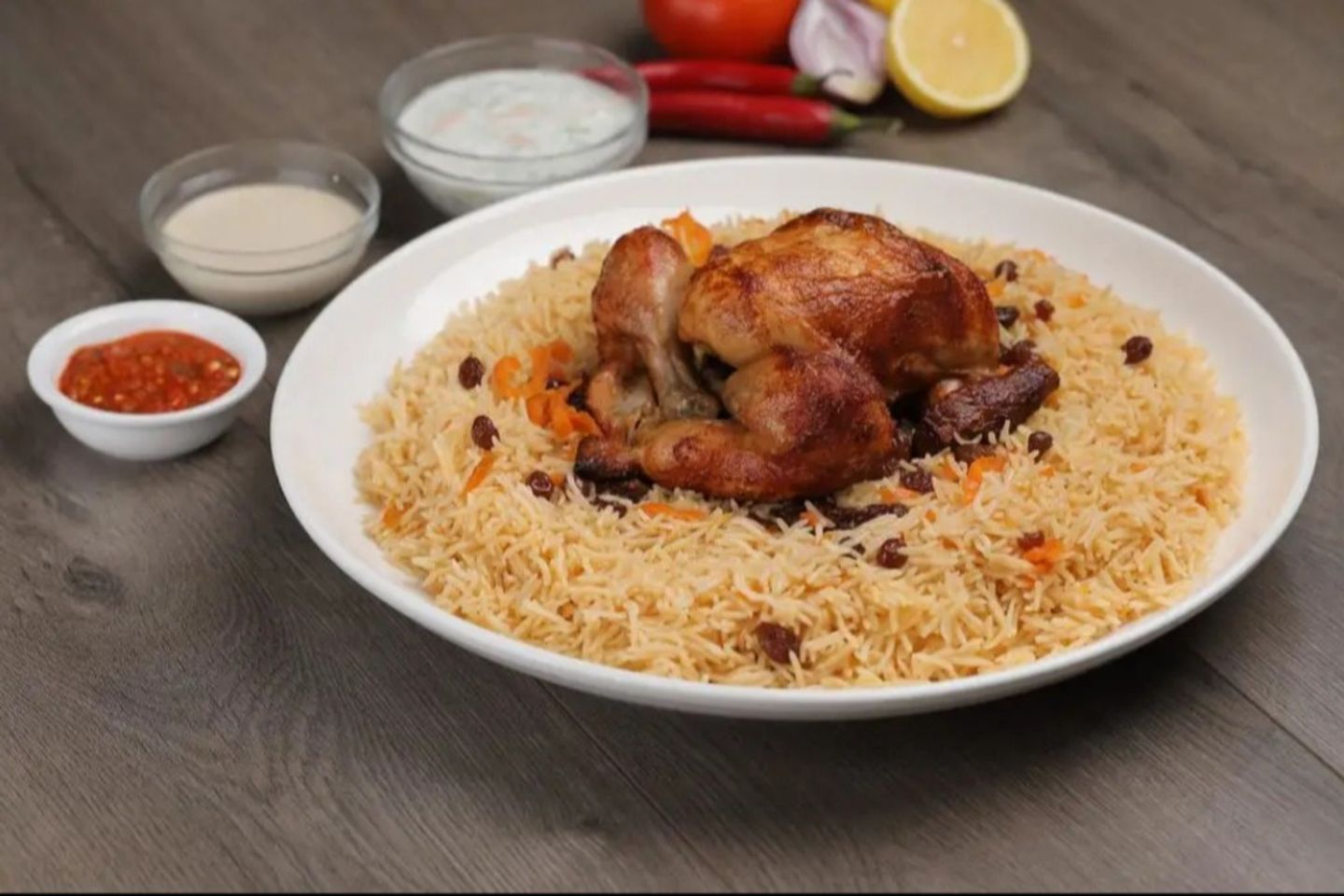Grilled Chicken With Rice - Half Chicken