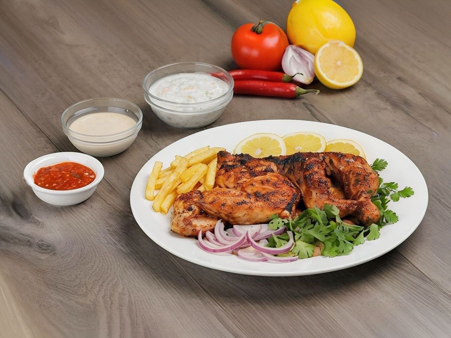 Charcoal Chicken Without Rice - Half Chicken