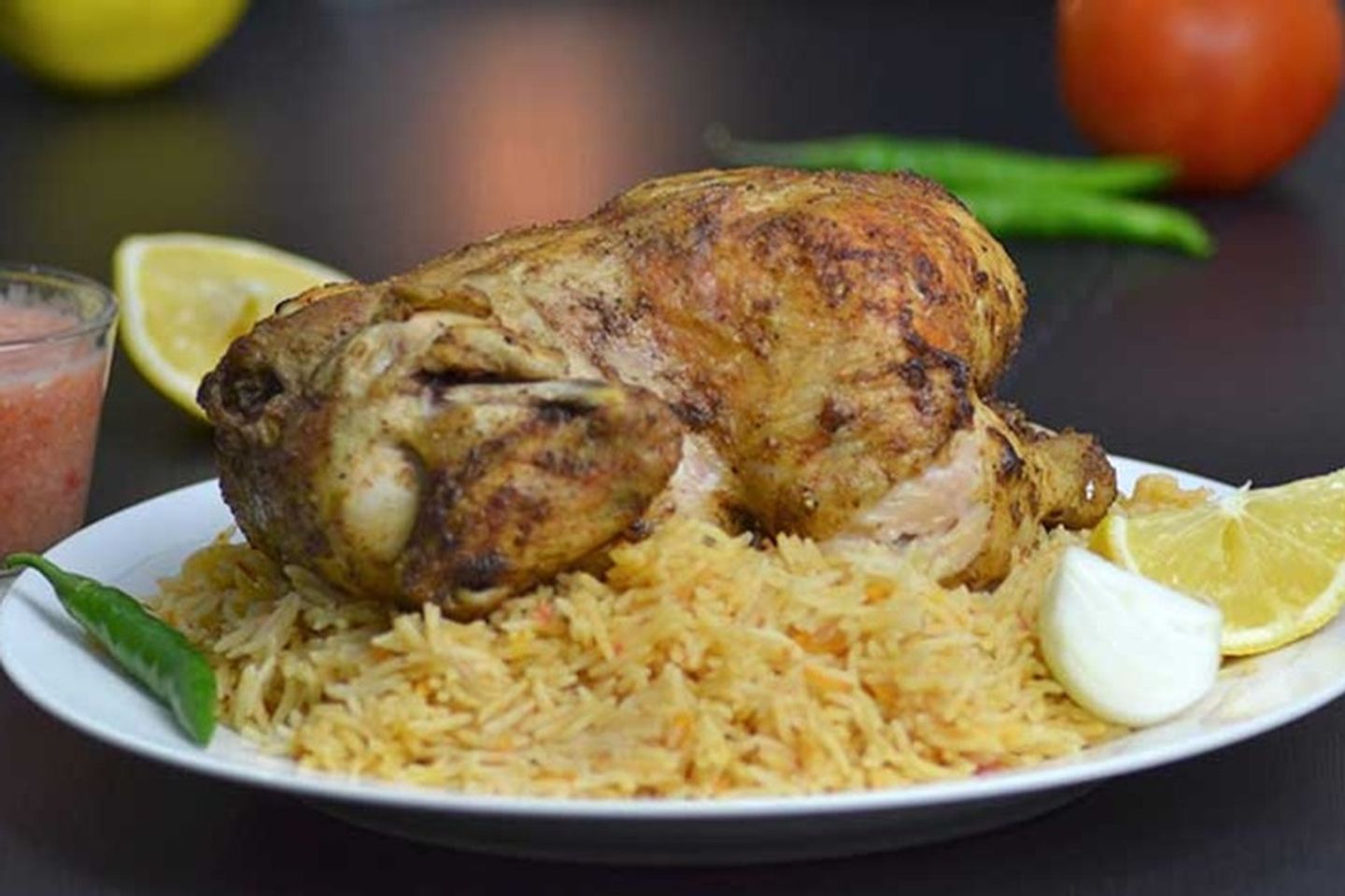 الشواية دجاجة - الشواية نصف دجاجة بدون أرز