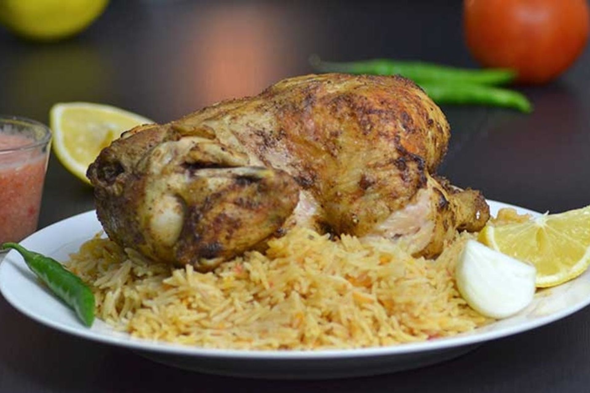 الشواية دجاجة - الشواية نصف دجاجة بدون أرز