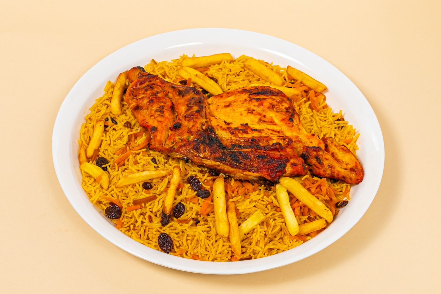Charcoal Chicken With Rice - Half A Chicken