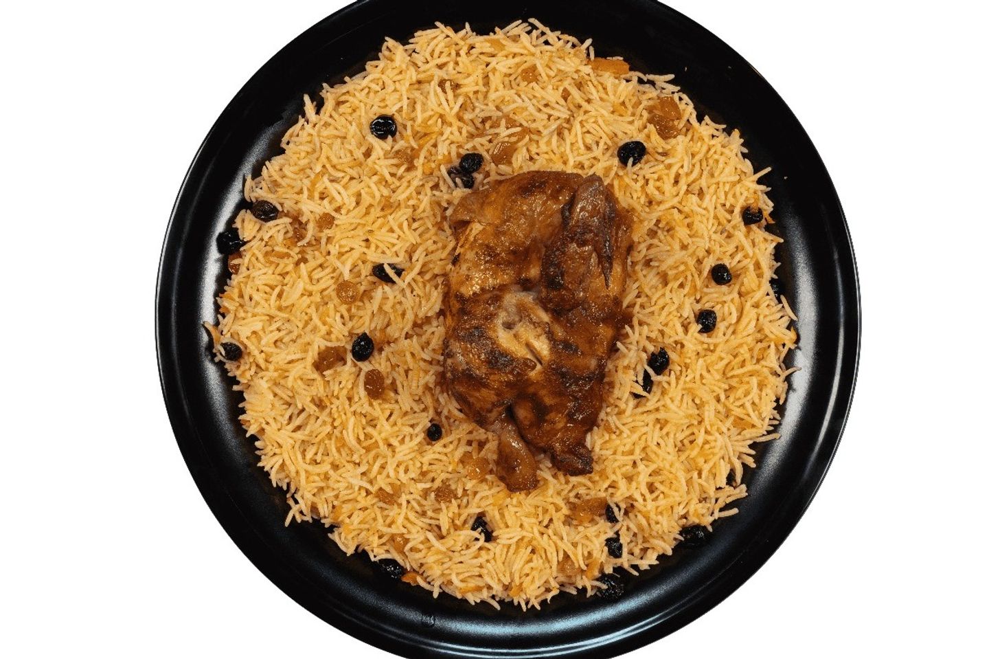 نصف دجاج على الحطب - مع الأرز
