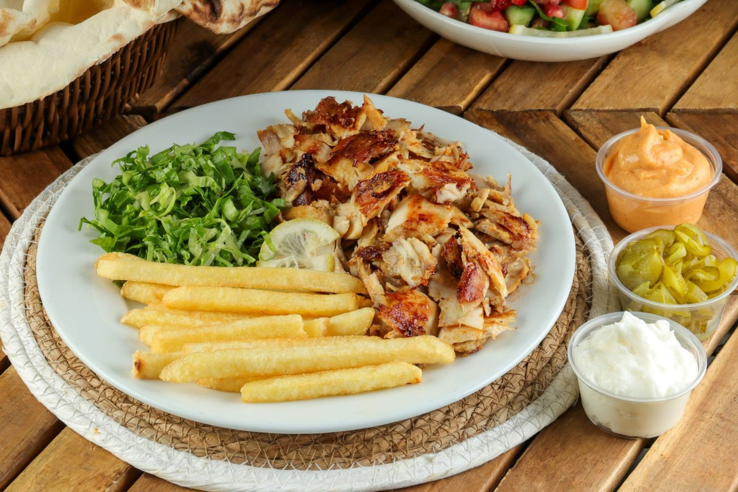 صحن شاورما دجاج فرط - نصف كيلو