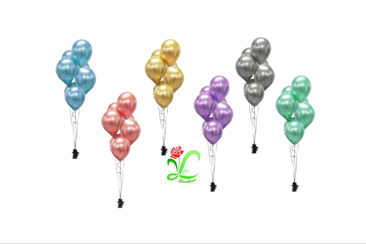 Chrome Balloon Bouquet - Silver