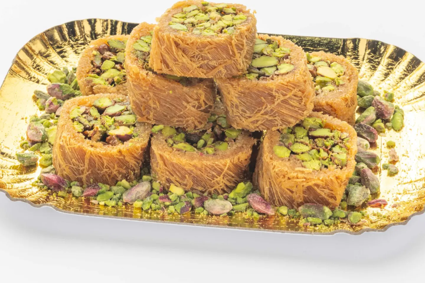 كنافة مبرومة بالفستق - نصف كيلو