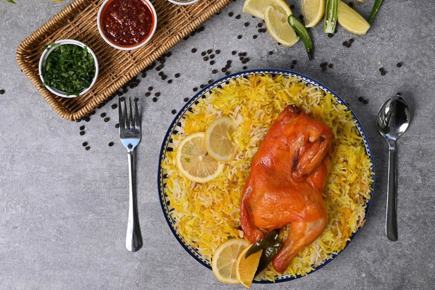 دجاج مندي - دجاج مندي-نص حبة دجاج