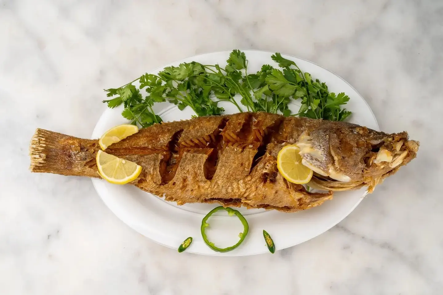 سمك شعري - مقلي