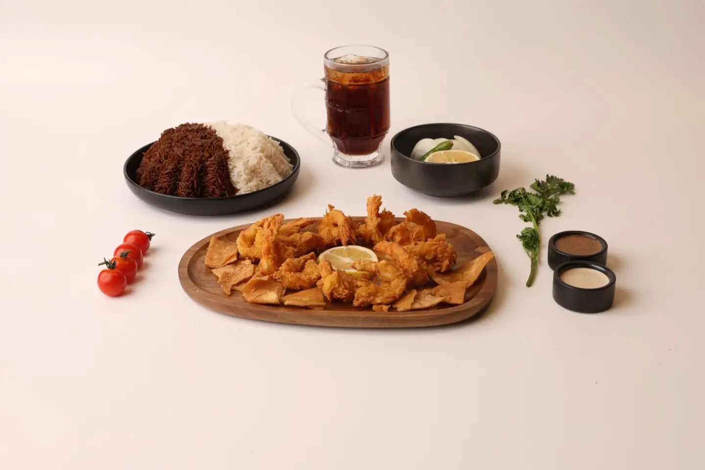 وجبة جمبري دبل - مقلي