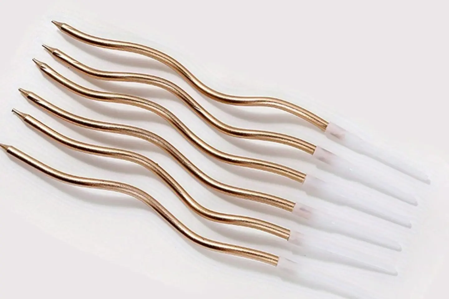 شموع منحنية - فضي