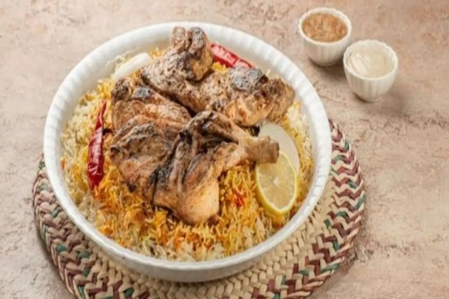 نصف دجاجة مظبي مع الرز - رز الموروث