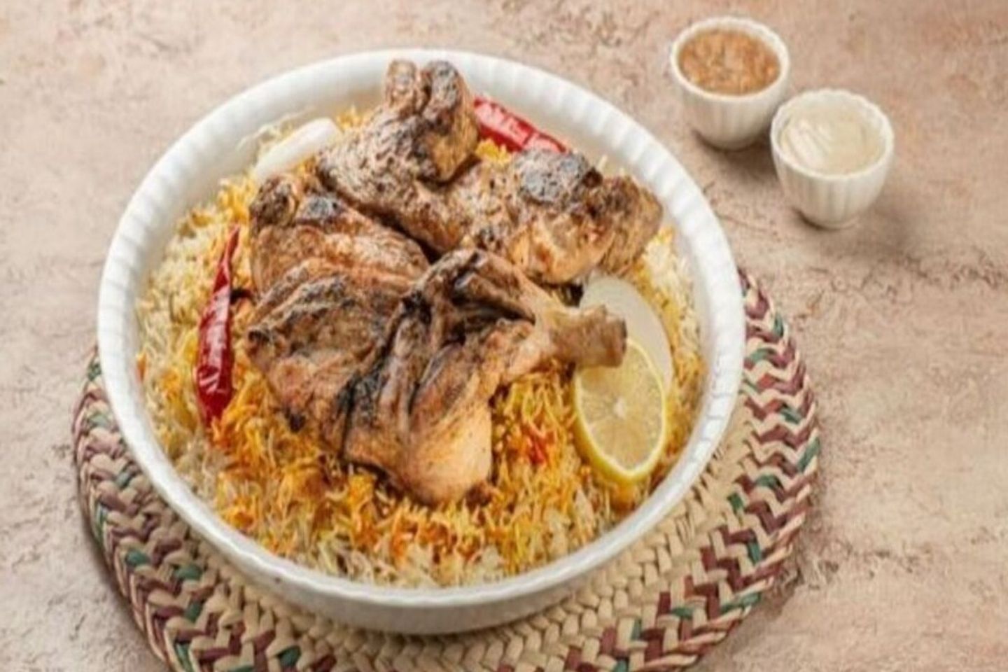 نصف دجاجة مظبي مع الرز - رز الموروث