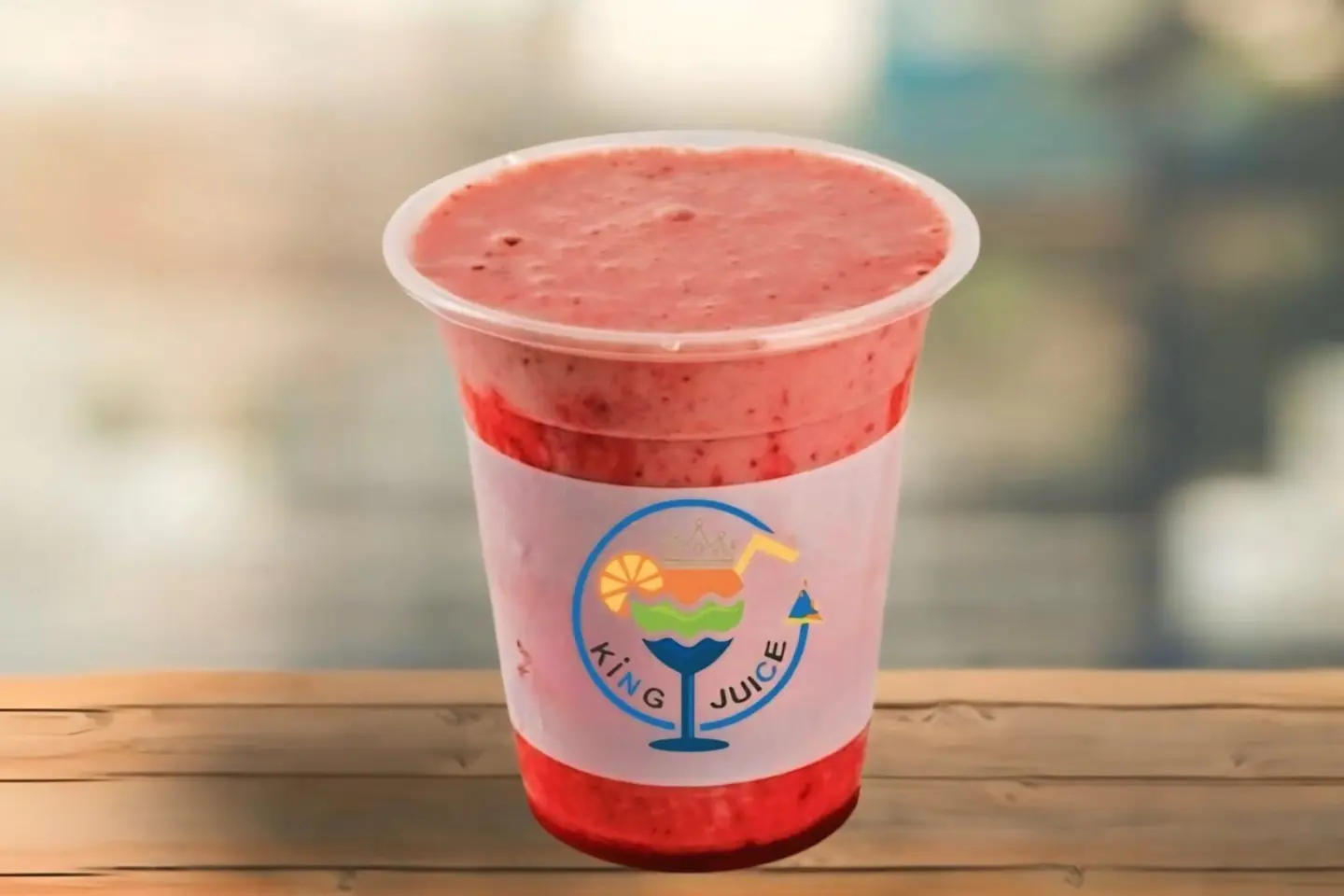 Strawberry Smoothie With Blueberries - Medium