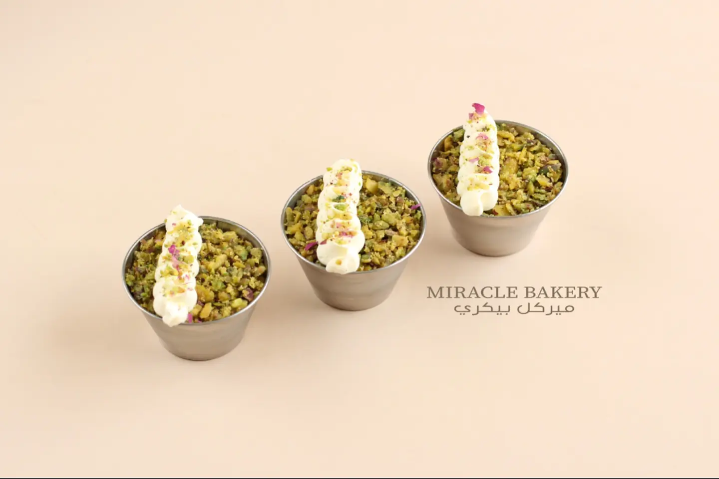Mini Basbousa With Muhalabia And Pistachios - 3 Cups