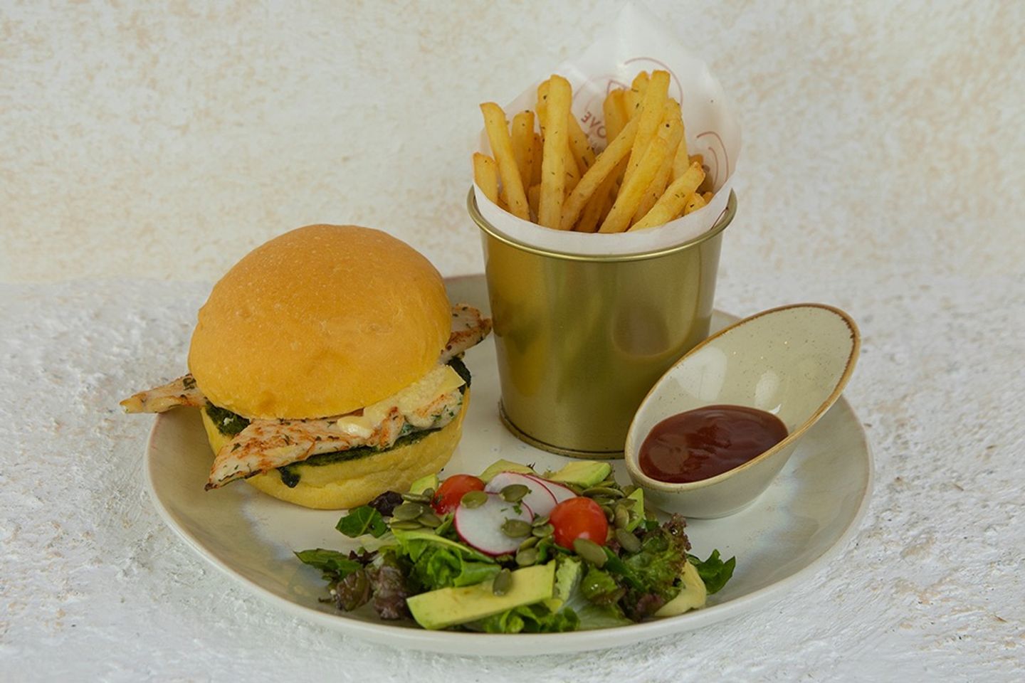 Chicken With Pesto Sauce - Sandwich