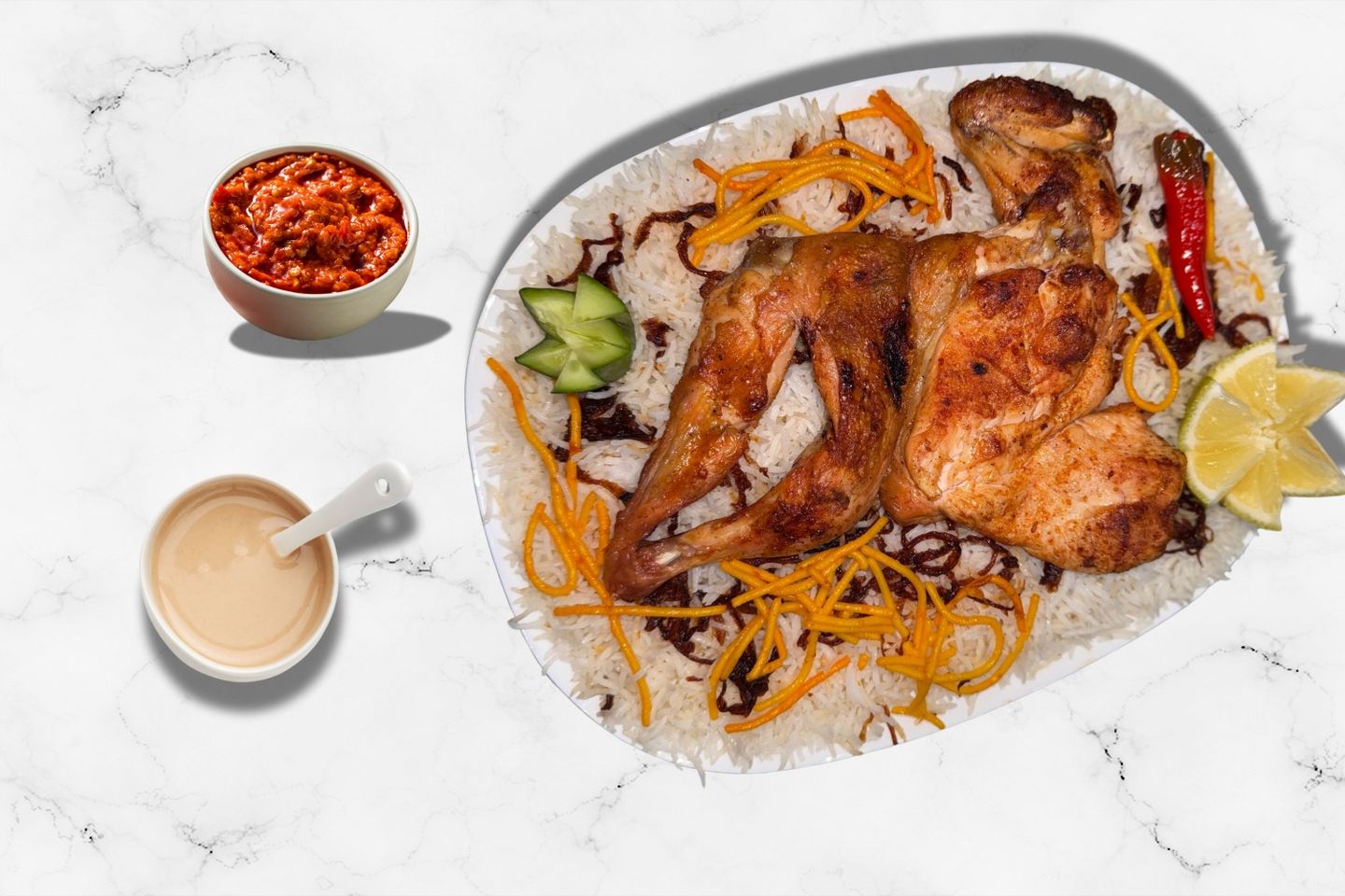 دجاج مظبي - نص حبة دجاج