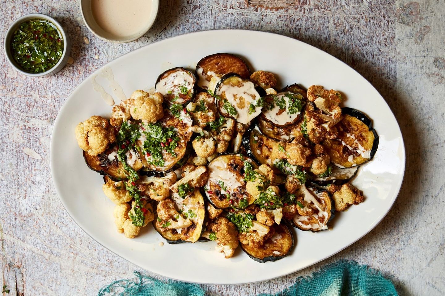 Eggplant And Cauliflower Plate - Small