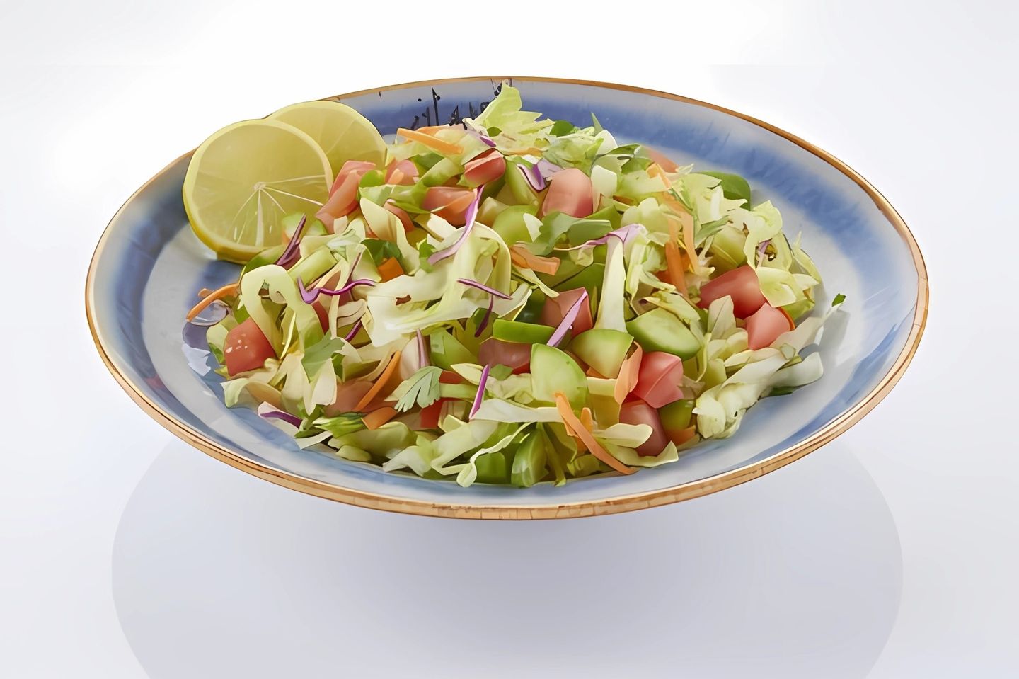 Green Salad Plate With Olive Oil - Small