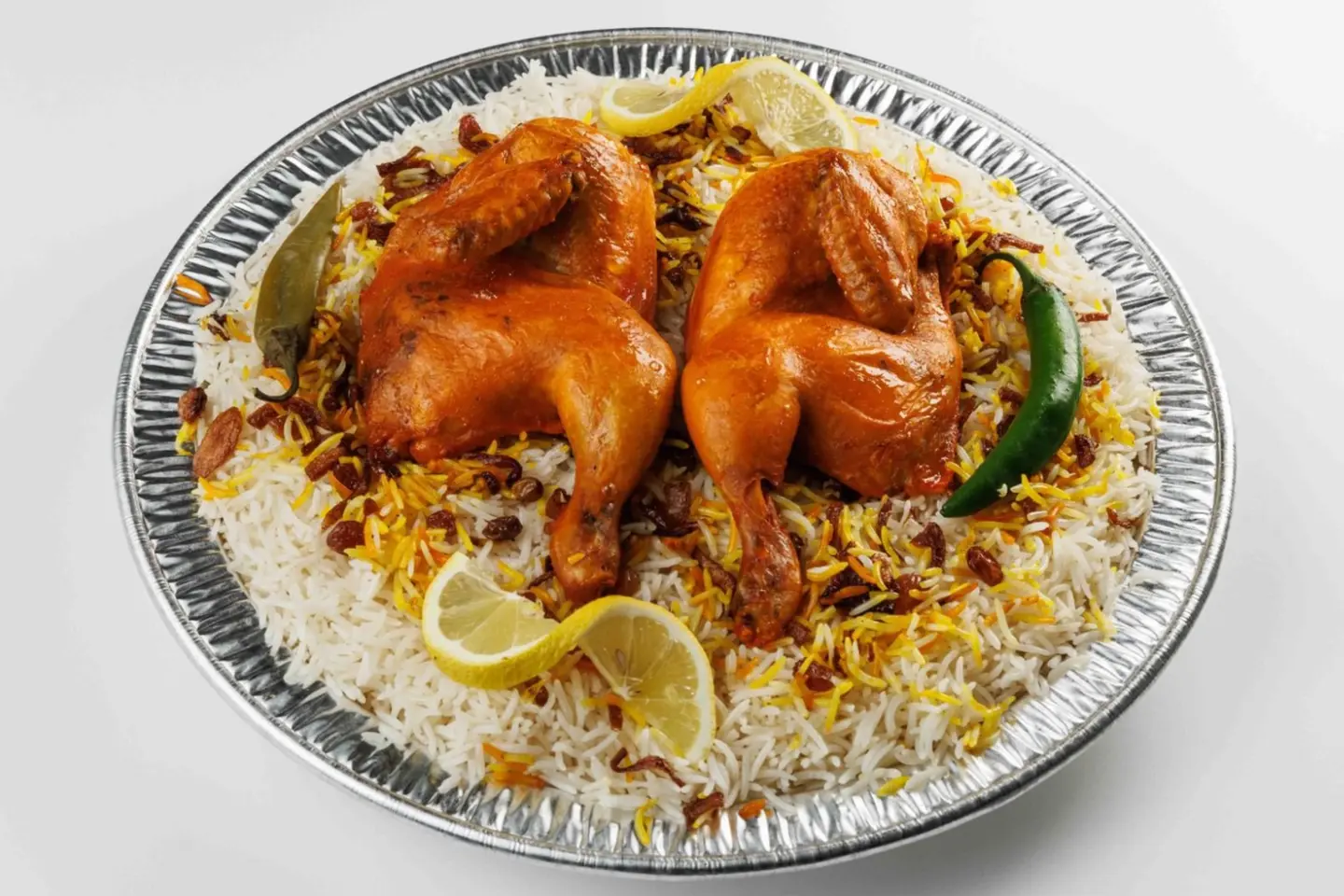 حبة دجاج محمر مع رز مضياف - أرز مضياف