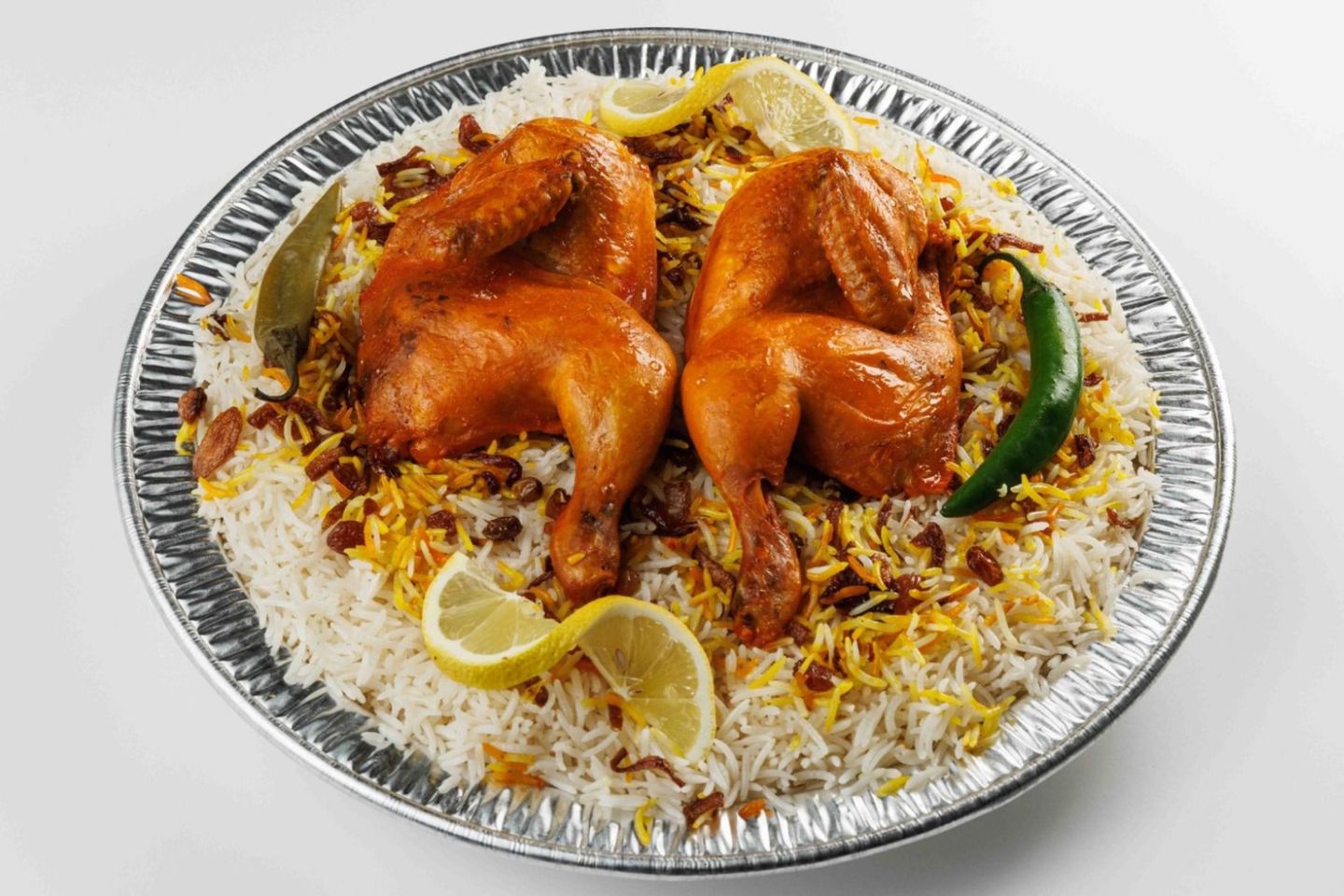 حبة دجاج محمر مع رز مضياف - أرز مضياف