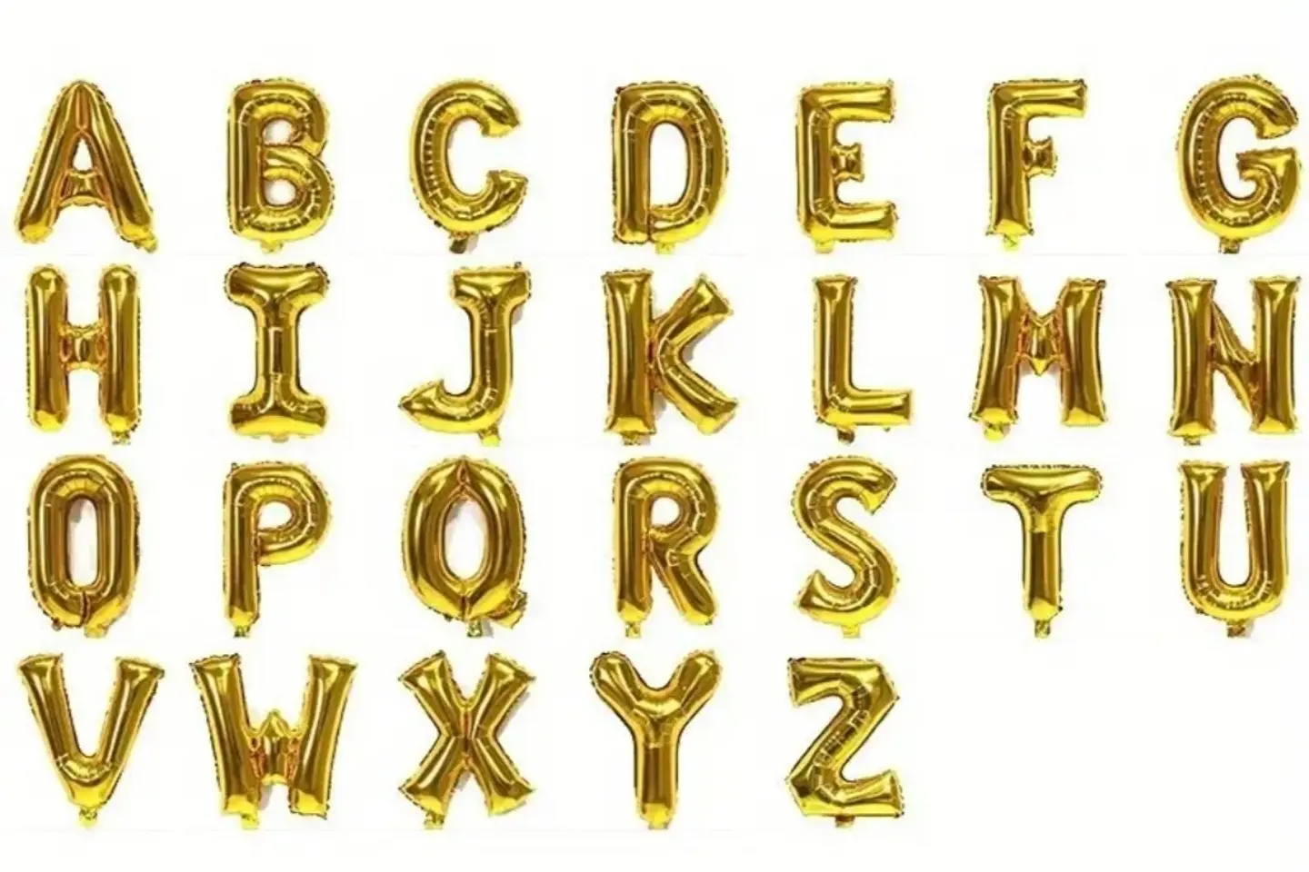 Gold Helium Letter Balloon - Choose The Letter