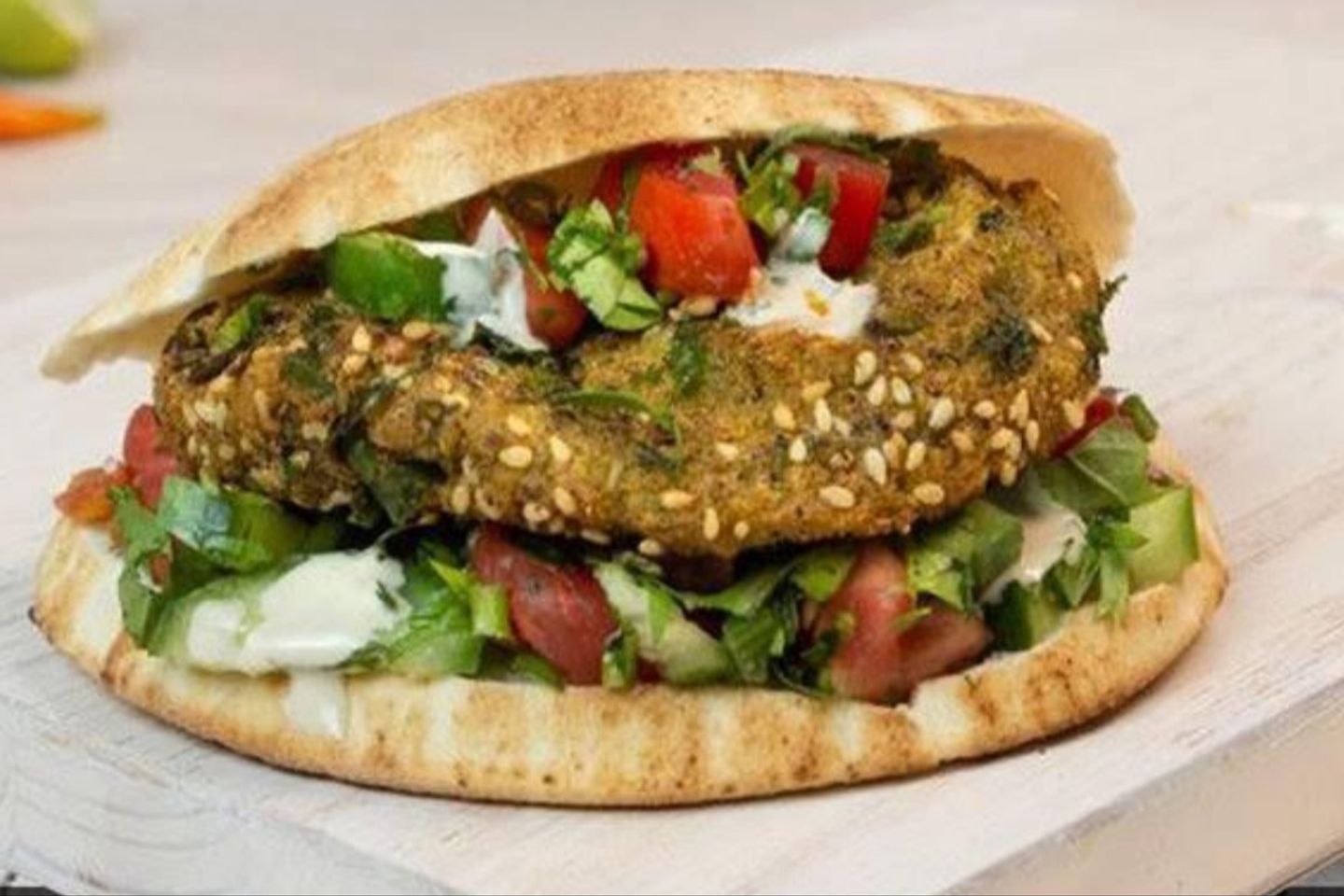 Falafel With Shami Bread - No Eggs