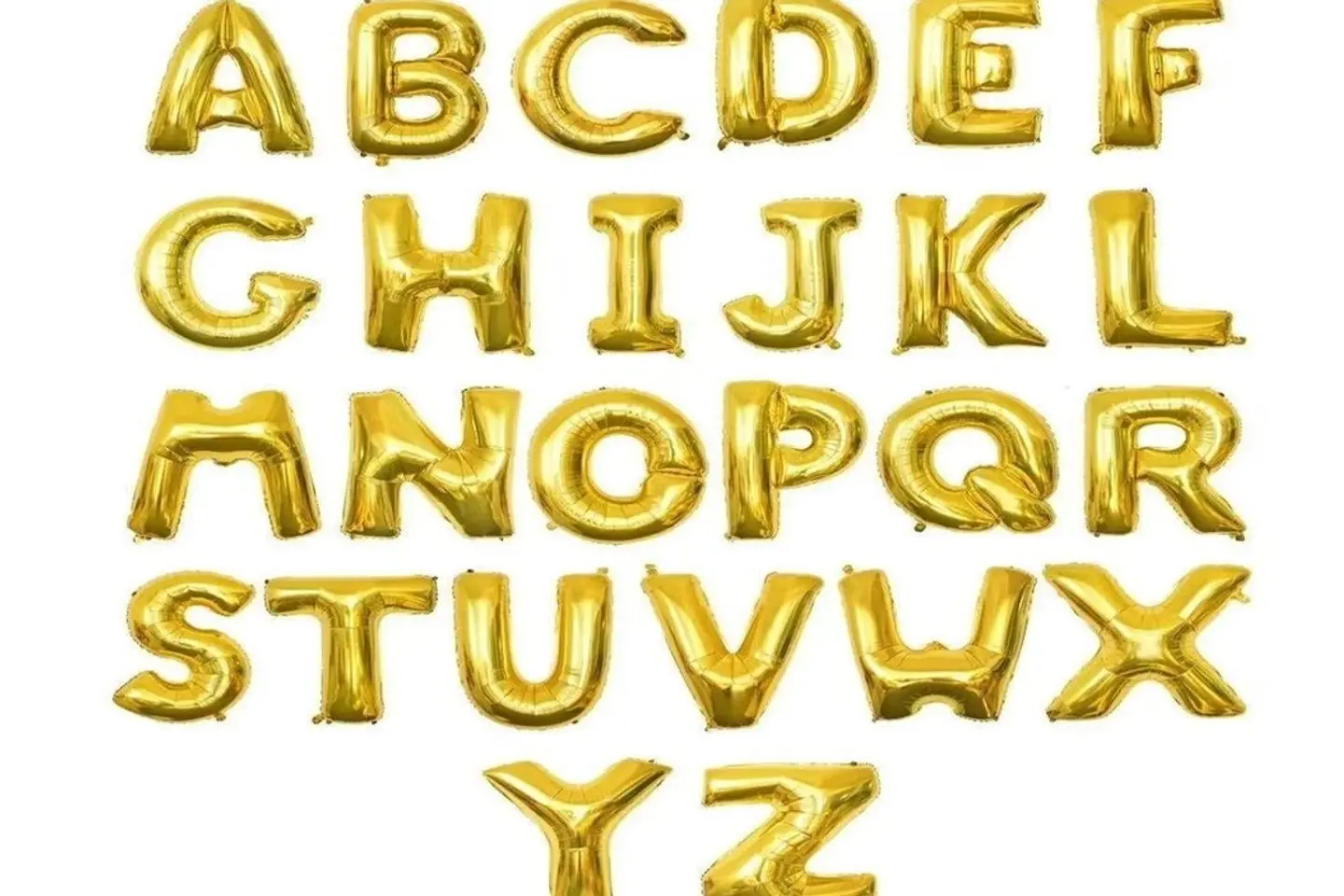 Letter Balloon Gold - Letter H