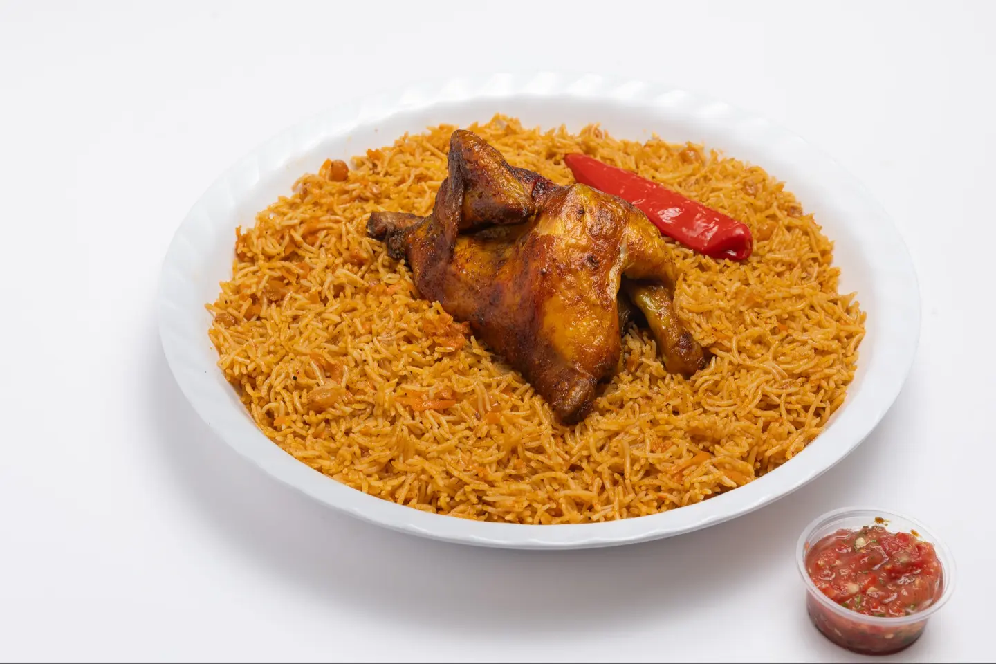 دجاج شواية مع الرز البخاري الأصيل - ربع دجاجة