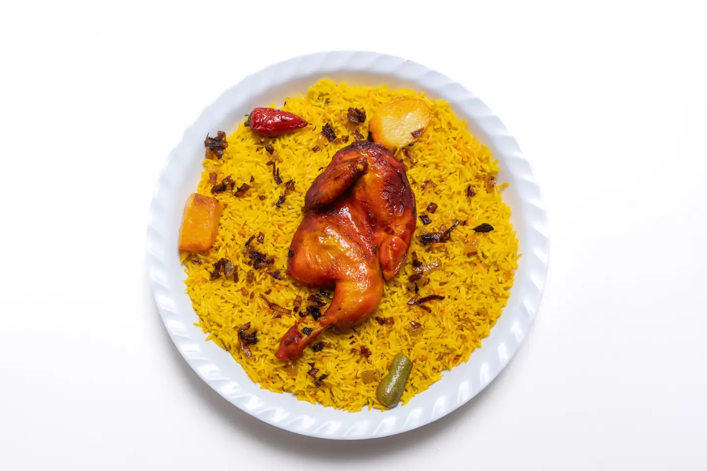 دجاج مندي مع الأرز - ربع دجاجة