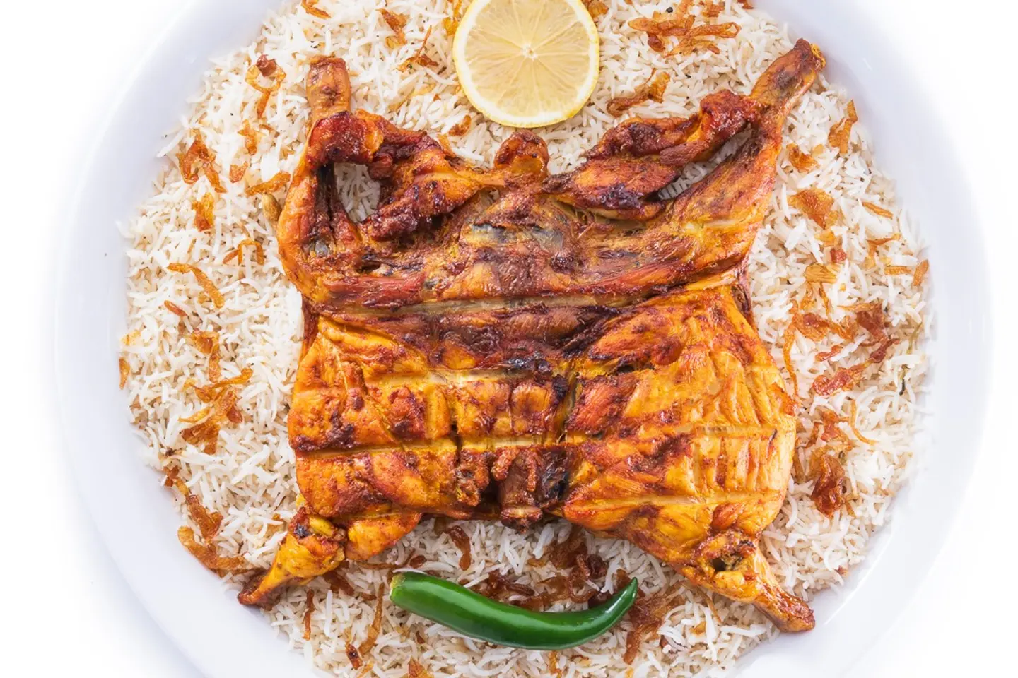 دجاج على الحطب - نص حبة دجاج