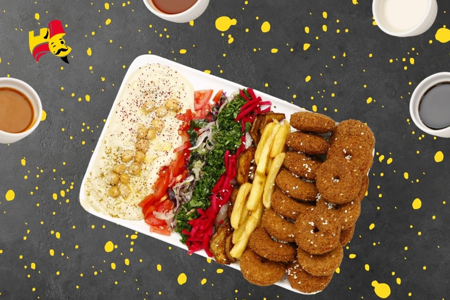 صحن فلافل مشكل - طبق فلافل مشكل صغير