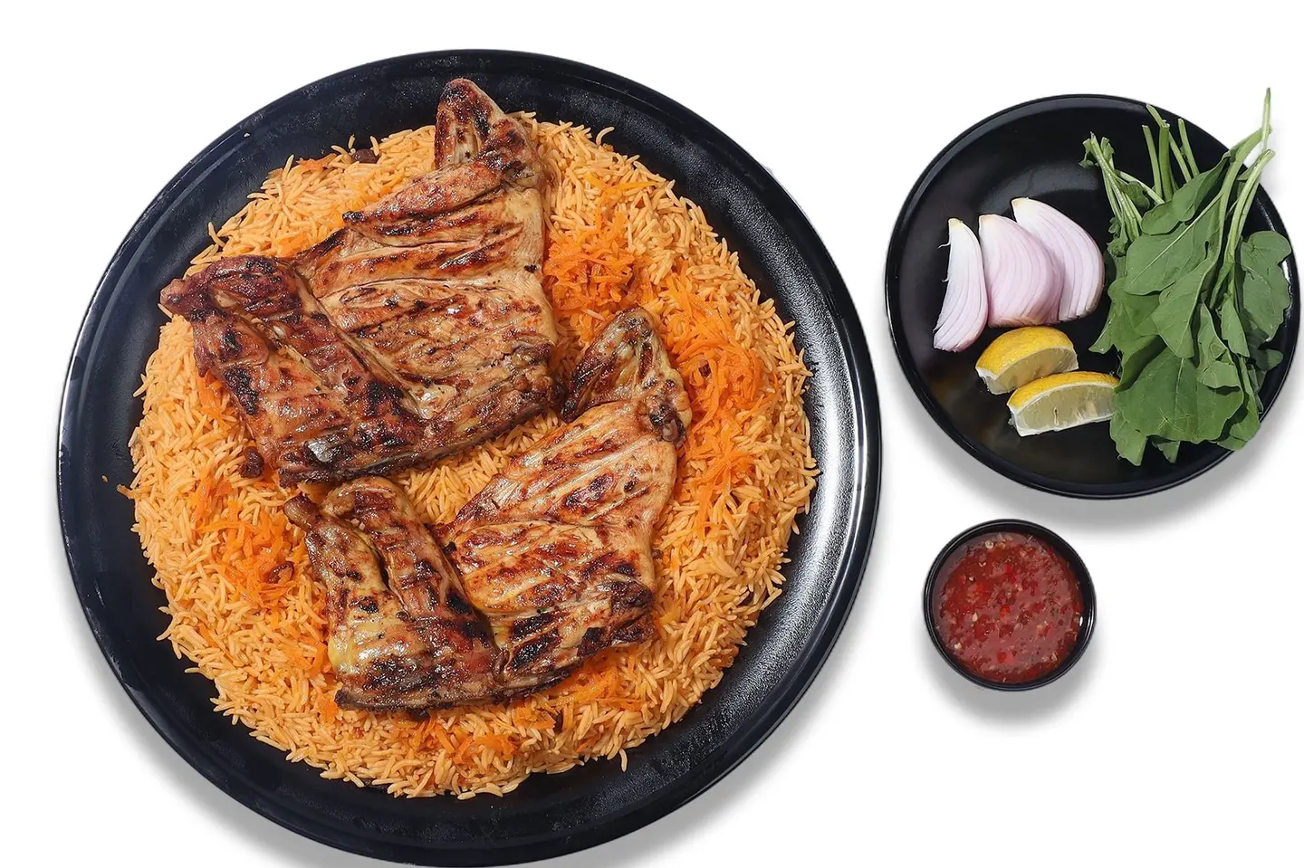 Charcoal Chicken With Bukhari Rice - Half Chicken