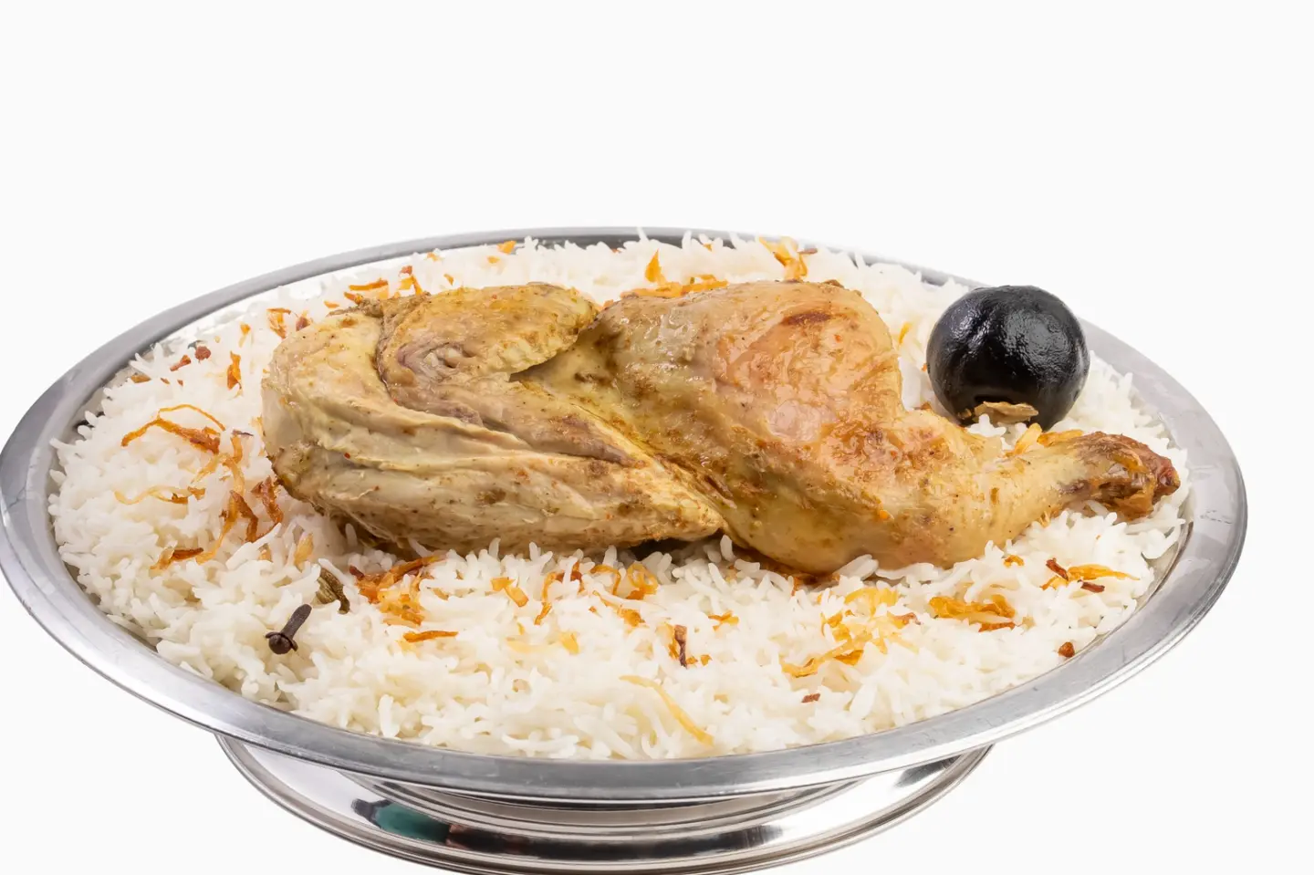 Half Madfoon Chicken - Mandi Rice