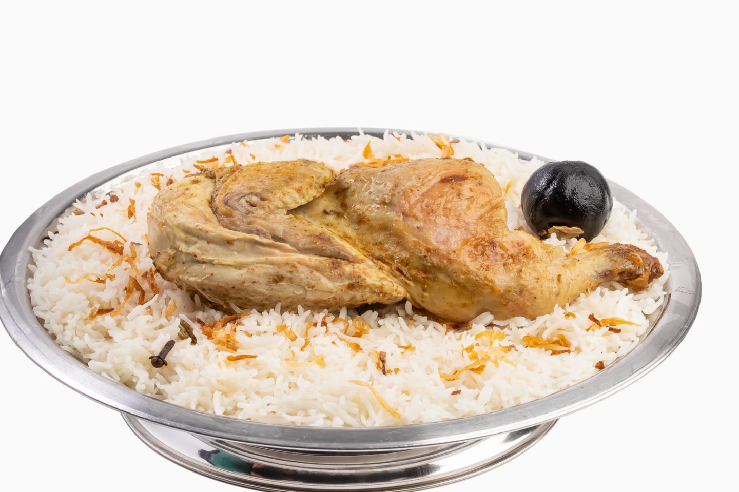 Half Madfoon Chicken - Mandi Rice