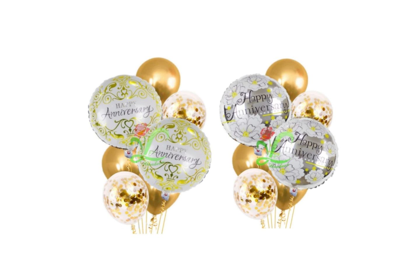 Gold Wedding Anniversary Balloon - Golden