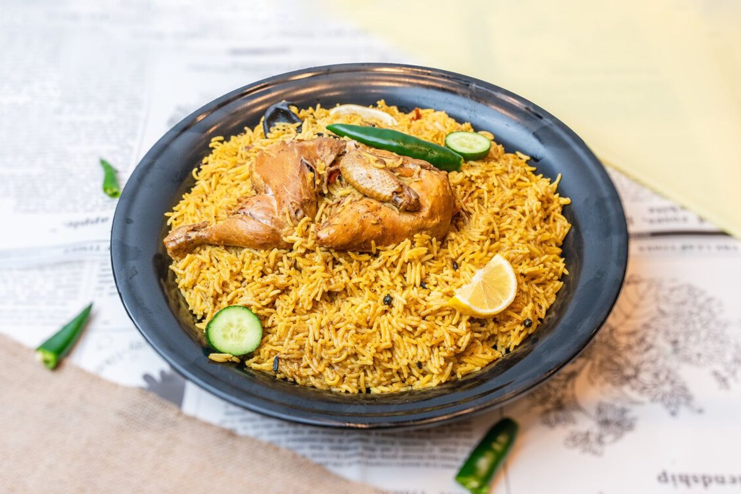 كبسة دجاج الديره - حبة