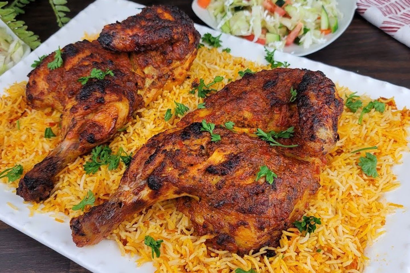 ربع شواية مع الأرز - فخذ دجاجة