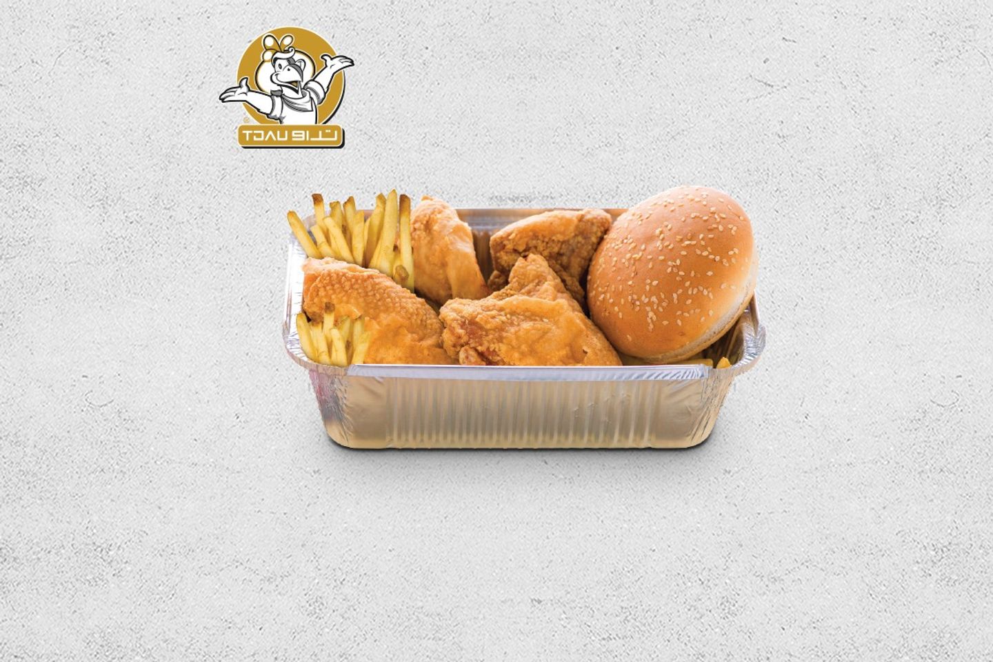 تداو بروست - ٤ قطع + ٢ صوص الثوم + ٢ خبز وكاتشب