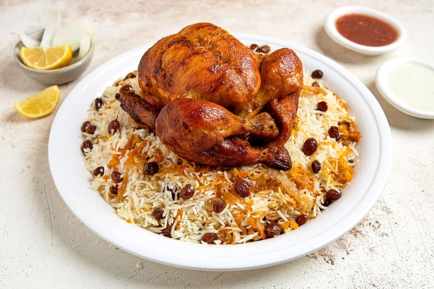 Grilled Chicken With Rice - Quarter Of A Chicken