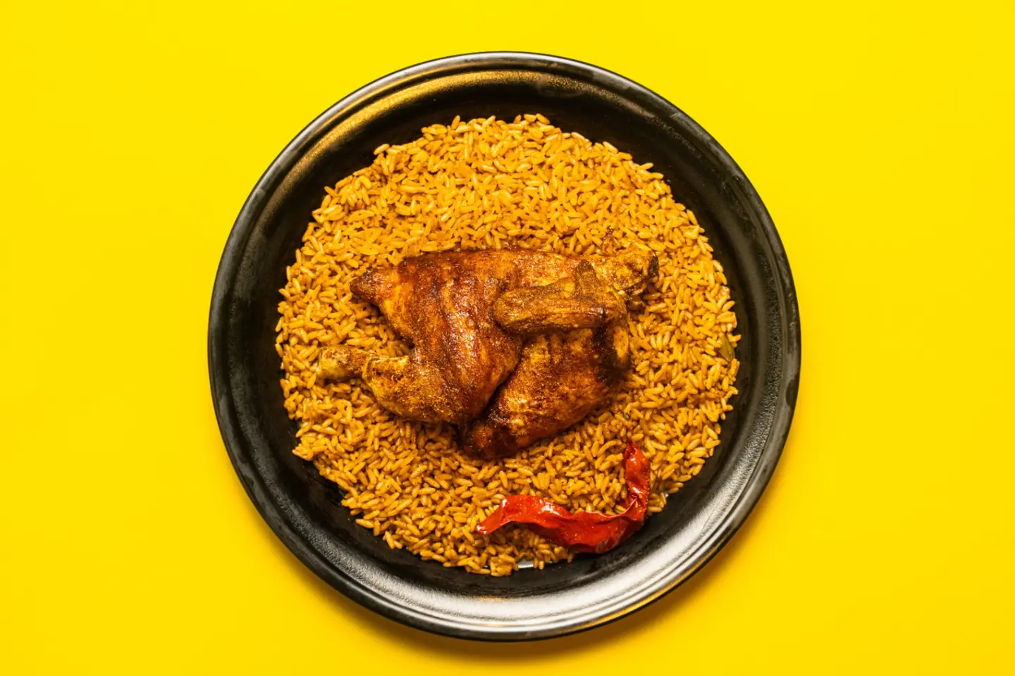 Grilled Chicken With Rice - Half A Chicken