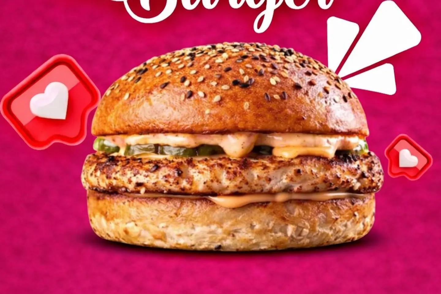 Pink Chicken Burger - Classic