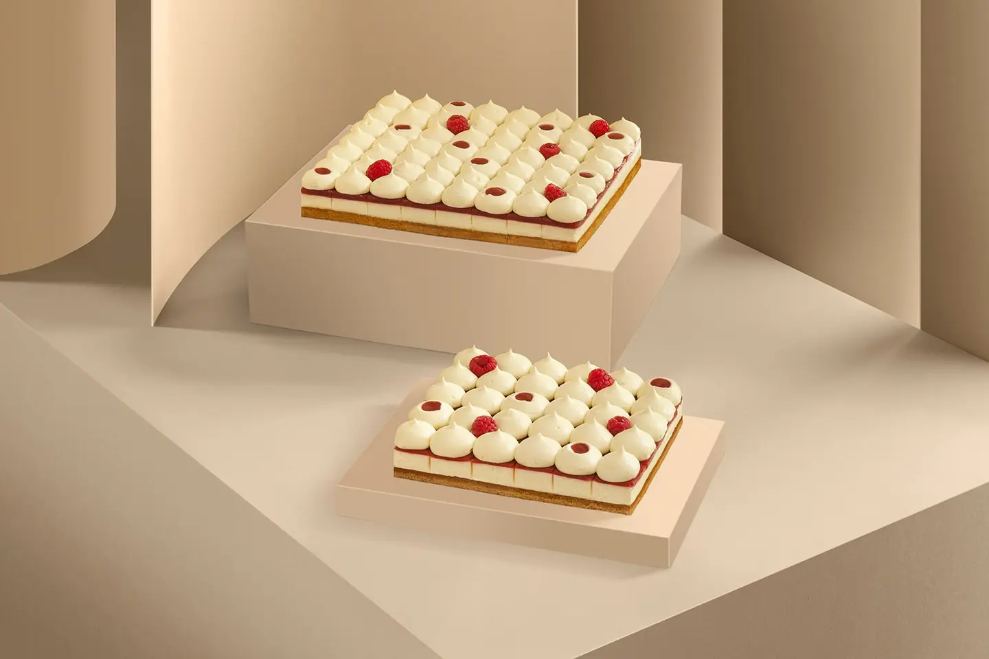 Raspberry Rose Cheesecake Cubes Big - Large