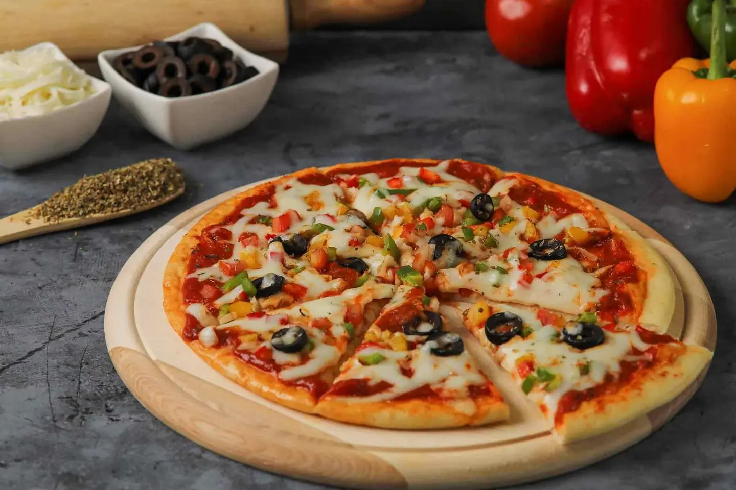 بيتزا خضار - بيتزا خضار كبير