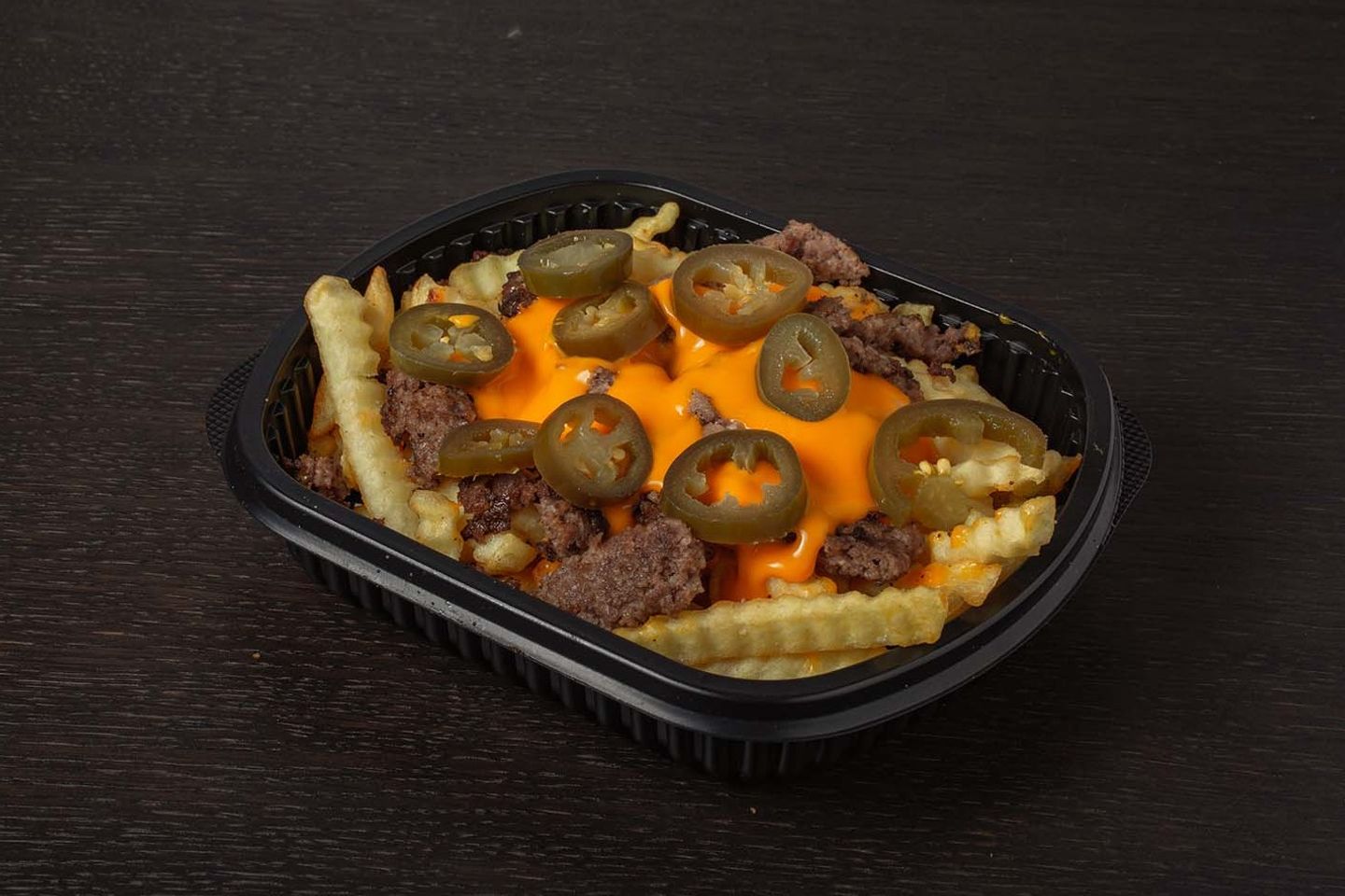 Cheese Fries And Meat And Jalapeno - Small