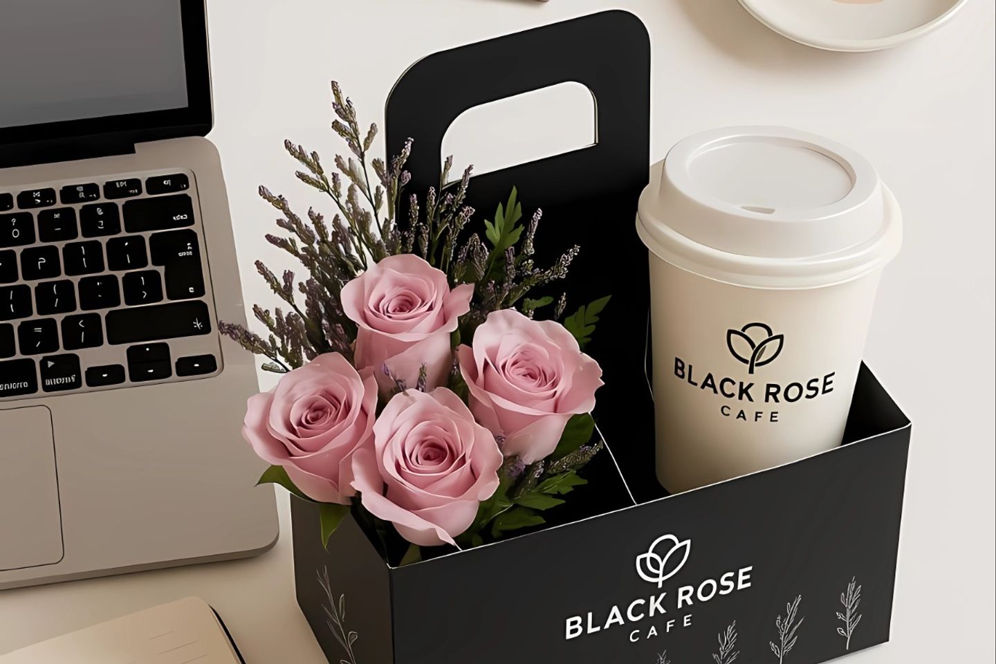 Cold Mocha Coffee With Small Rose Holder - Small